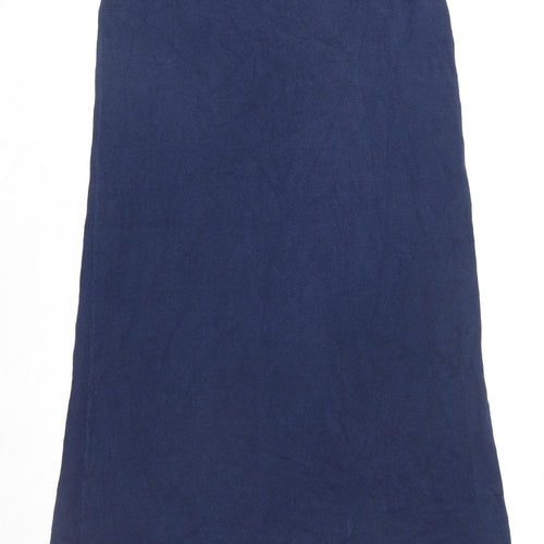 EAST Women’s Blue A-Line Cotton Knit Midi Skirt XL