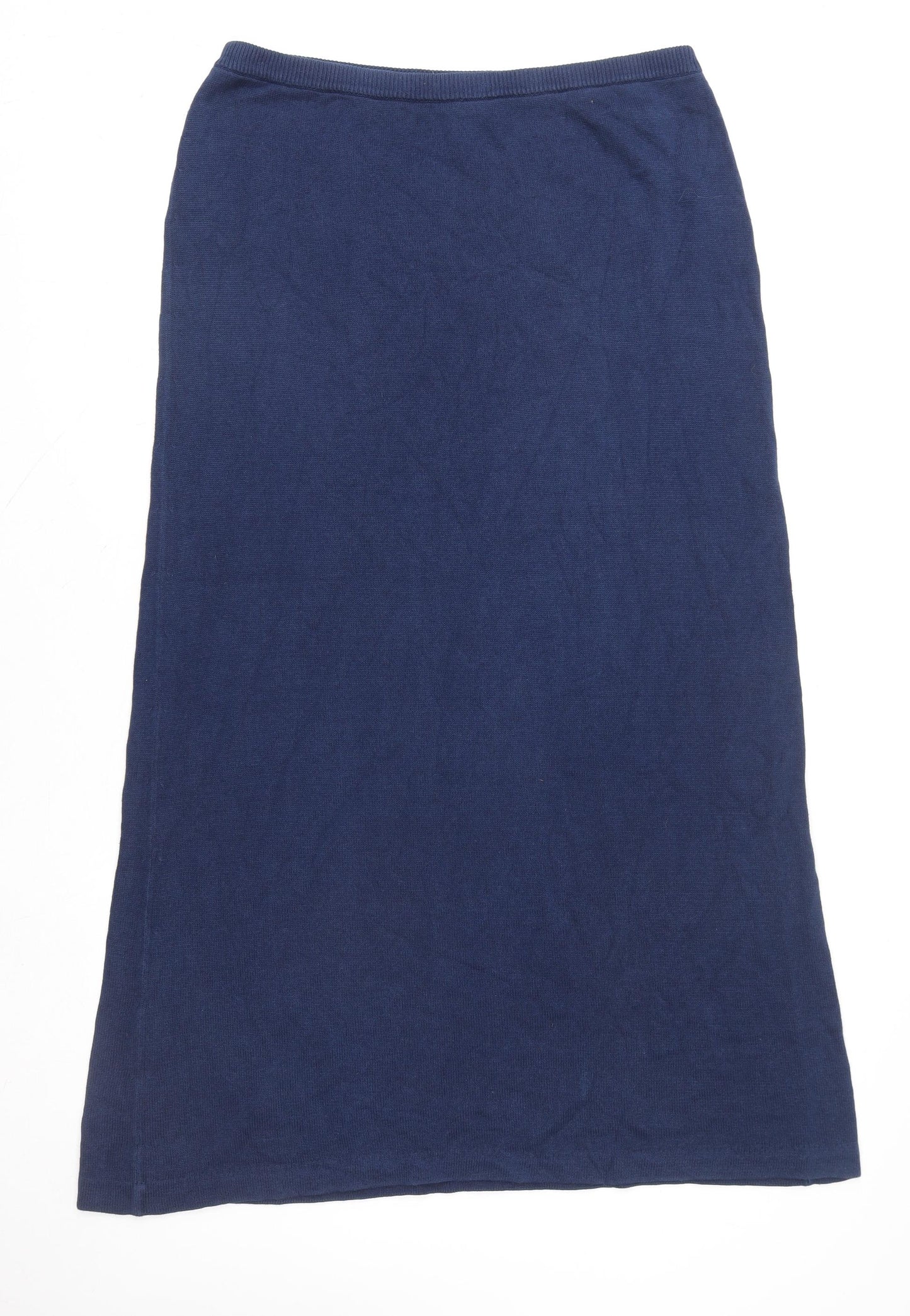 EAST Women’s Blue A-Line Cotton Knit Midi Skirt XL