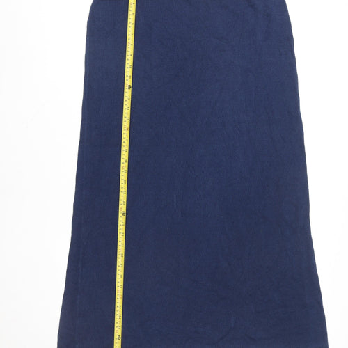 EAST Women’s Blue A-Line Cotton Knit Midi Skirt XL
