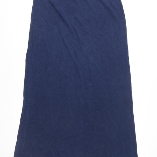 EAST Women’s Blue A-Line Cotton Knit Midi Skirt XL
