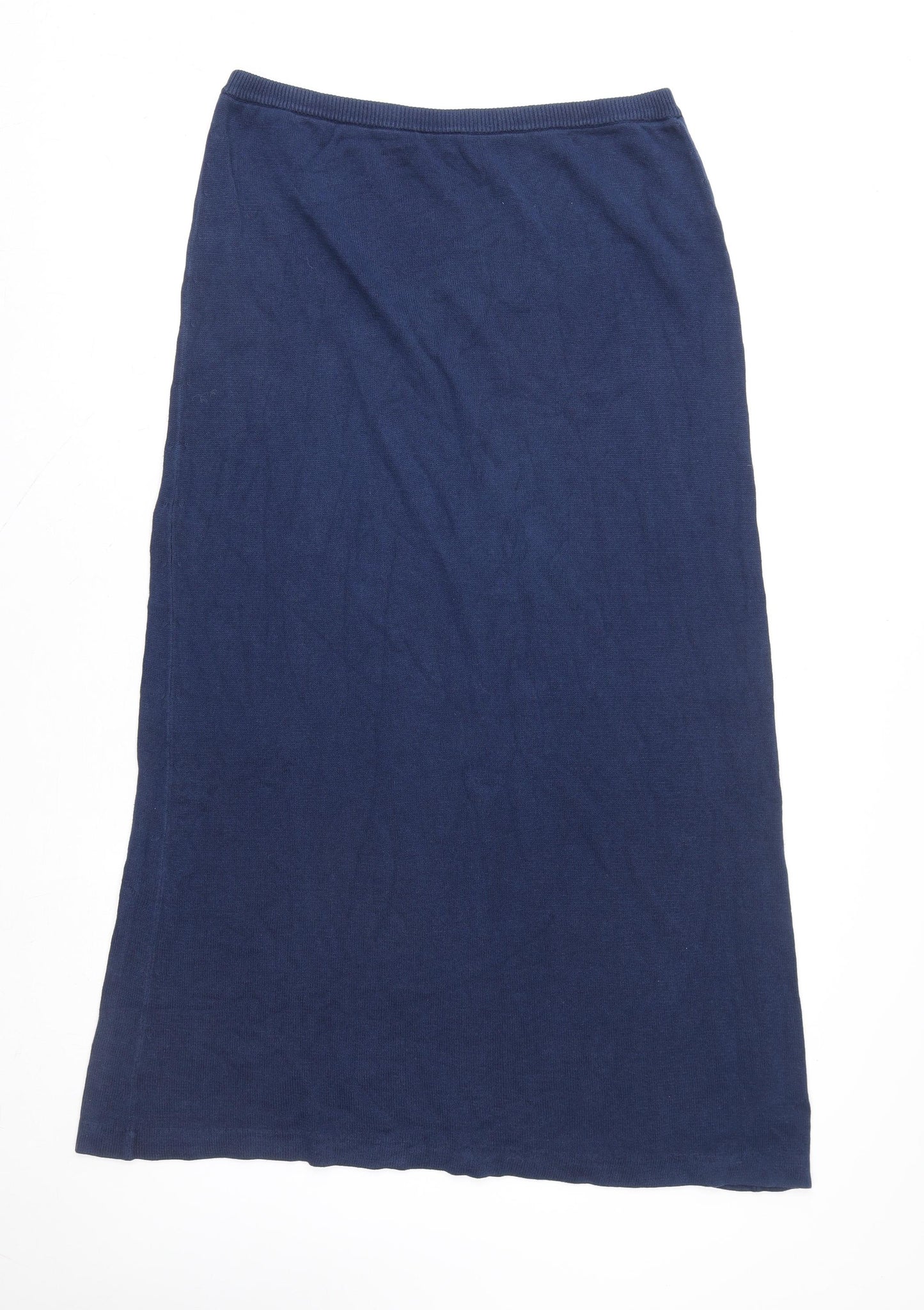 EAST Women’s Blue A-Line Cotton Knit Midi Skirt XL