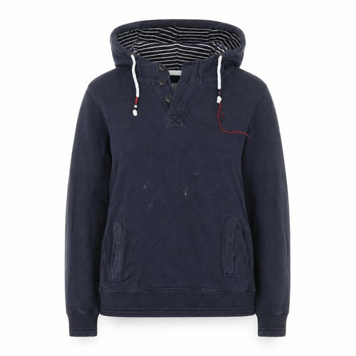 FatFace Navy Cotton Henley Hoodie XL Unisex Adults Casual Hooded Sweatshirt