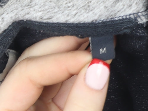 Jack & Jones Mens Grey Pullover Hoodie M Graphic Logo Hooded Sweatshirt