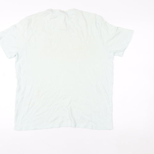 FILA Unisex White Cotton Short Sleeve Basic T-Shirt M