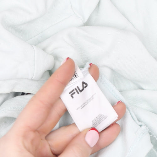 FILA Unisex White Cotton Short Sleeve Basic T-Shirt M