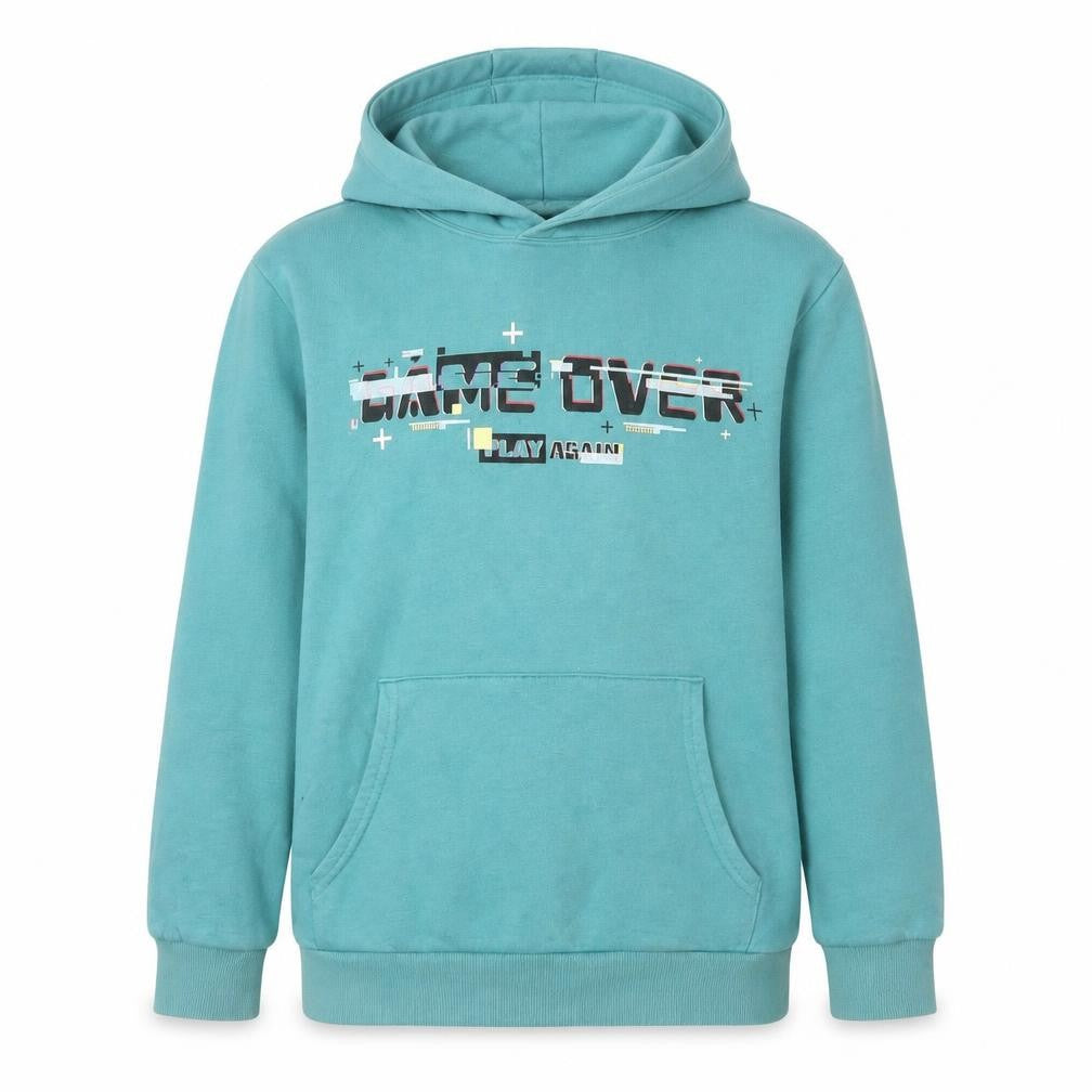 Marks and Spencer Boys Jade Green Pullover Hoodie 13-14 Years Cotton Blend
