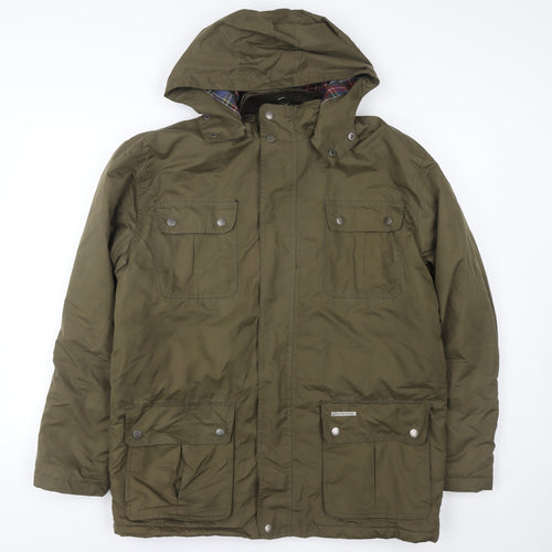 Country Estate Men's Green M Balmoral Parka Jacket Hooded Lined Outdoor