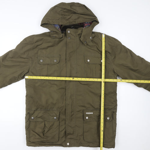 Country Estate Men's Green M Balmoral Parka Jacket Hooded Lined Outdoor