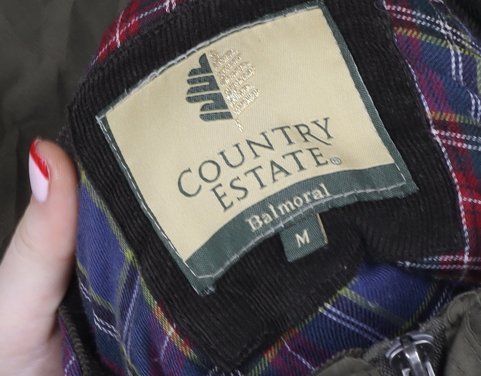 Country Estate Men's Green M Balmoral Parka Jacket Hooded Lined Outdoor