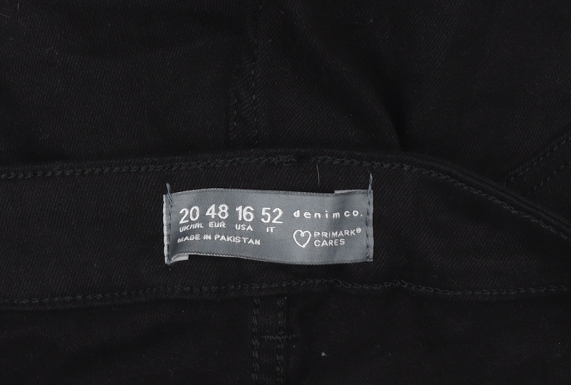 Primark Women’s Black Tapered Jeans Size 20 with Ankle Zip