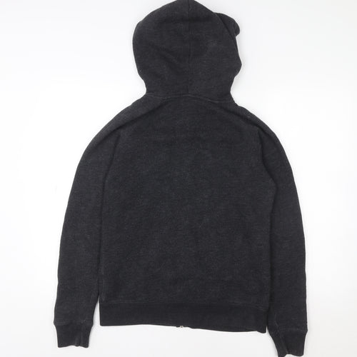 Jack Wills Men's Black Full Zip Hoodie Size M Fleece Lined