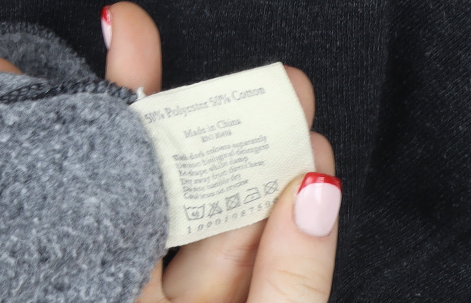 Jack Wills Men's Black Full Zip Hoodie Size M Fleece Lined