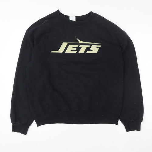 Gildan Heavy Blend Women's Black Medium Jets Graphic Sweatshirt