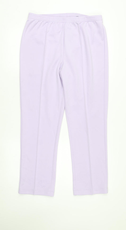 Damart Women’s Purple Cropped Trousers Size 16 Elastic Waist Lightweight