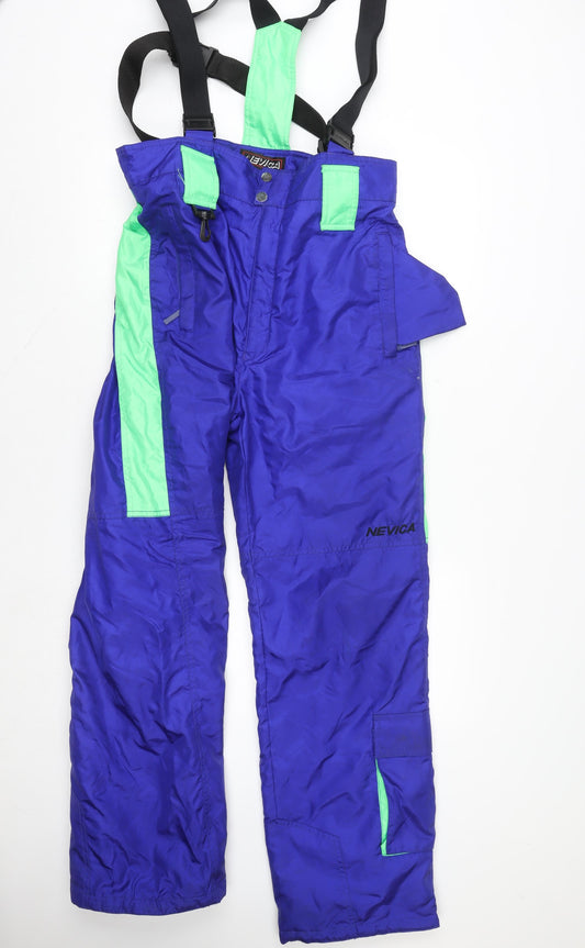 Nevica Men's Blue M Ski Snow Pants Trousers Waterproof 90s Style