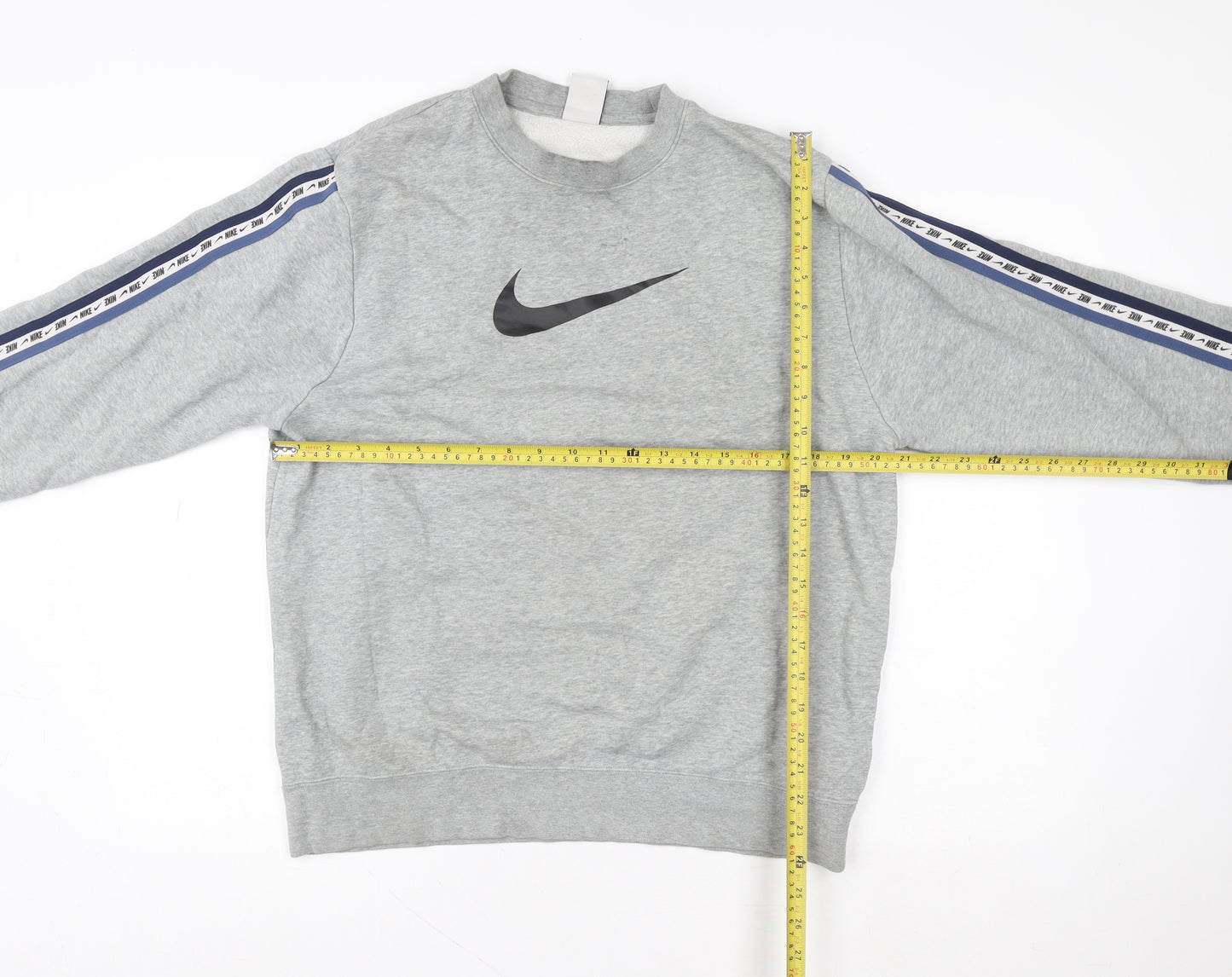 Nike Men's Grey Crew Neck Logo Sweatshirt M Pullover Sportswear