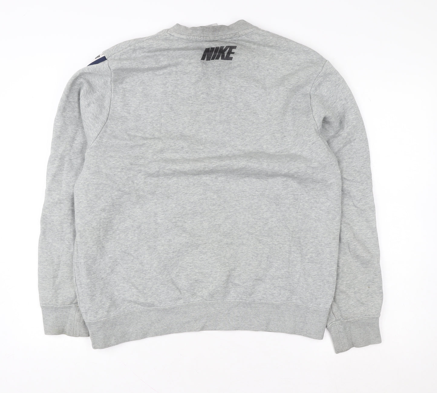 Nike Men's Grey Crew Neck Logo Sweatshirt M Pullover Sportswear