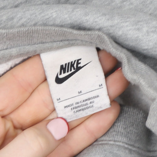 Nike Men's Grey Crew Neck Logo Sweatshirt M Pullover Sportswear