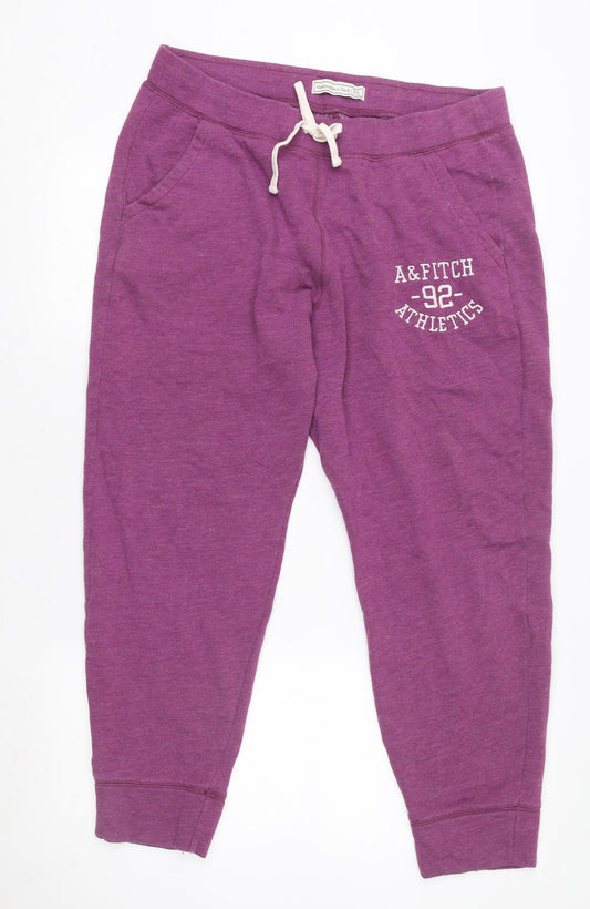 Abercrombie & Fitch Womens Purple Jogger Sweatpants XL Cotton Blend