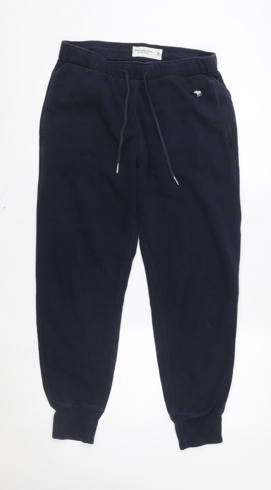 Abercrombie & Fitch Men's Blue Fleece Jogger Trousers Size M