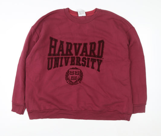 Harvard University Burgundy Women's XL Pullover Sweatshirt
