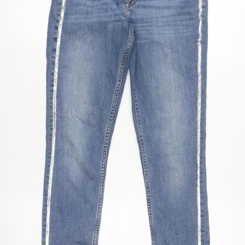 Zara Women Blue Size 10 Mid Rise Skinny Denim Jeans