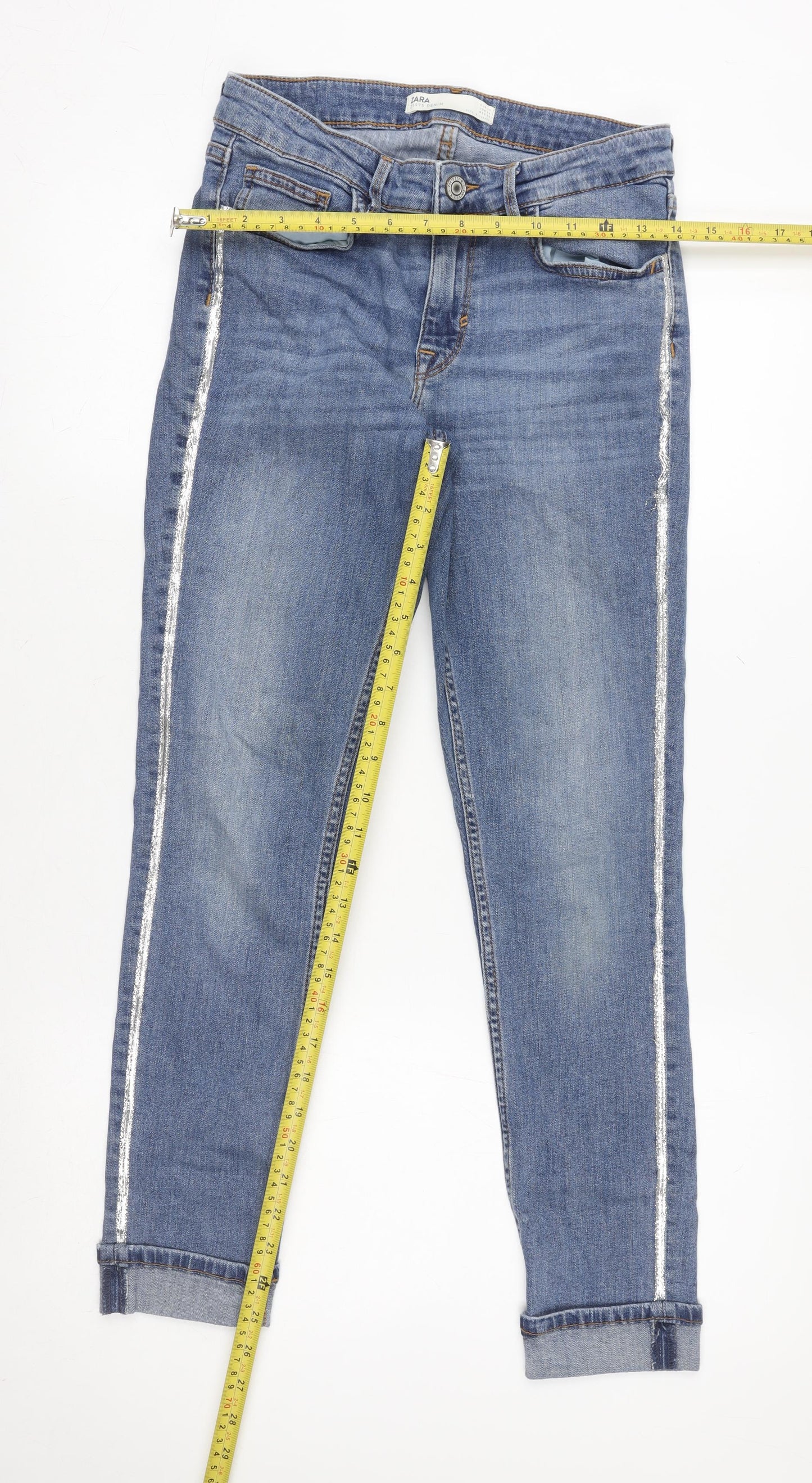 Zara Women Blue Size 10 Mid Rise Skinny Denim Jeans