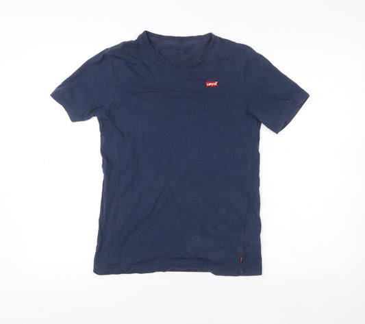 Levi's Girls Blue Logo Basic Cotton Short Sleeve T-Shirt 12 Years