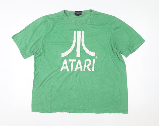 George Men's Green Atari Retro Graphic T-Shirt XL
