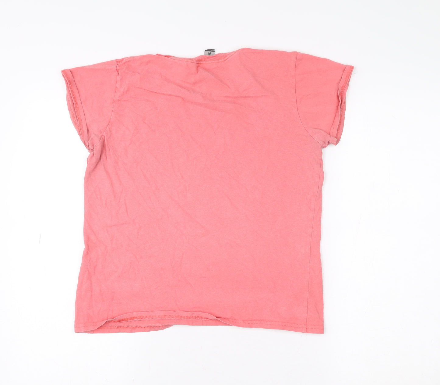 Gildan Women's Pink Los Angeles CA Graphic Cotton T-Shirt Size M