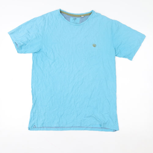 Fat Face Women’s Blue Cotton Short Sleeve Crew Neck T-Shirt Size S