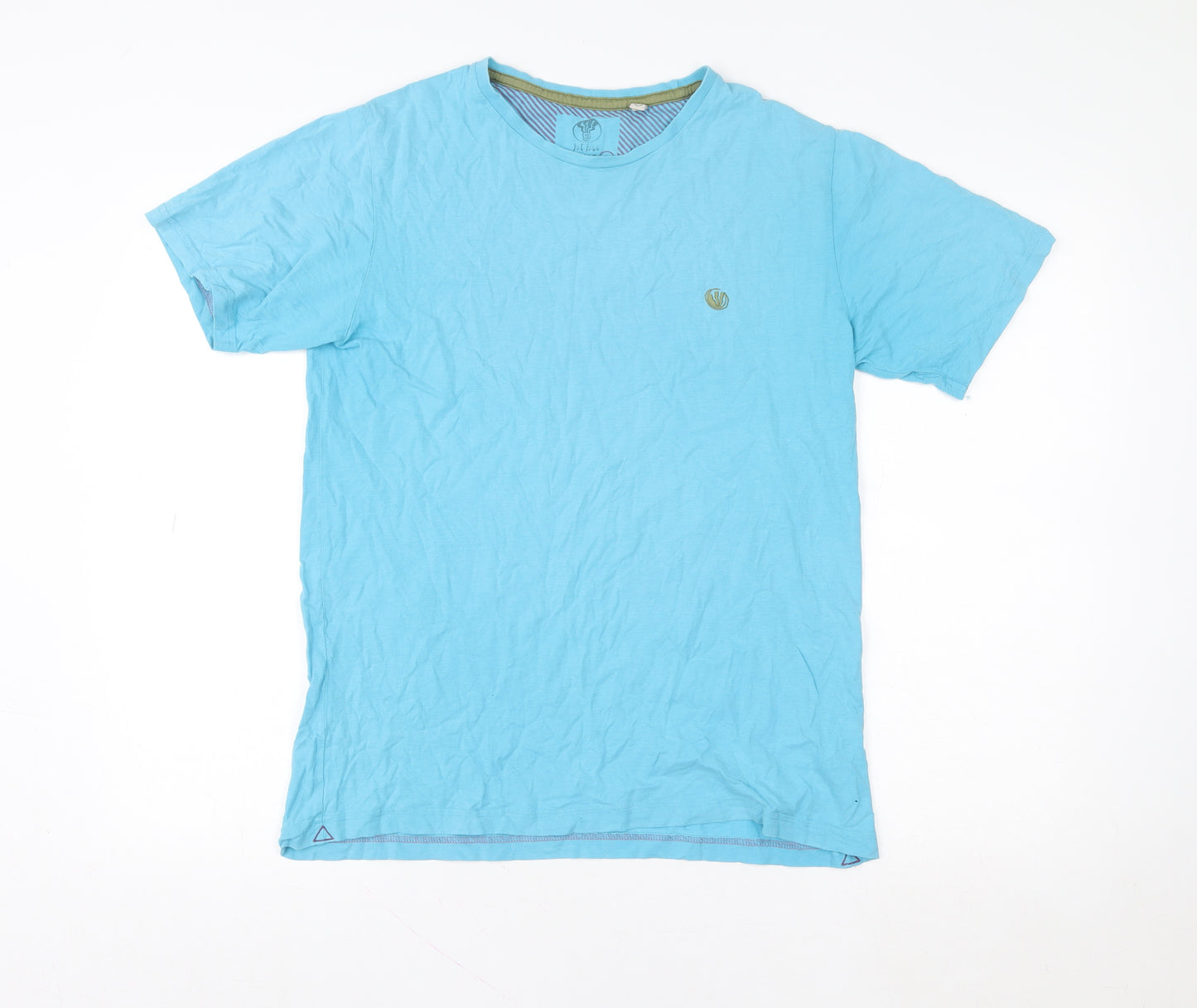 Fat Face Women’s Blue Cotton Short Sleeve Crew Neck T-Shirt Size S