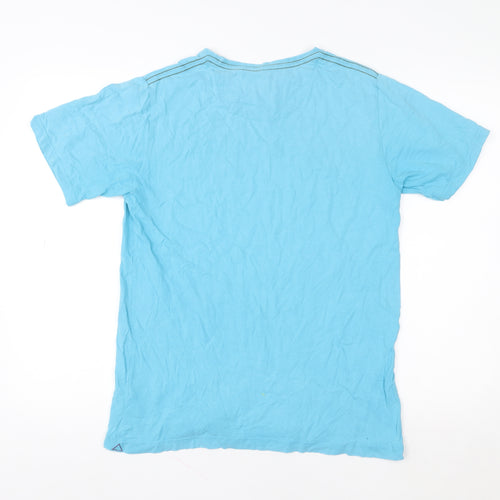 Fat Face Women’s Blue Cotton Short Sleeve Crew Neck T-Shirt Size S