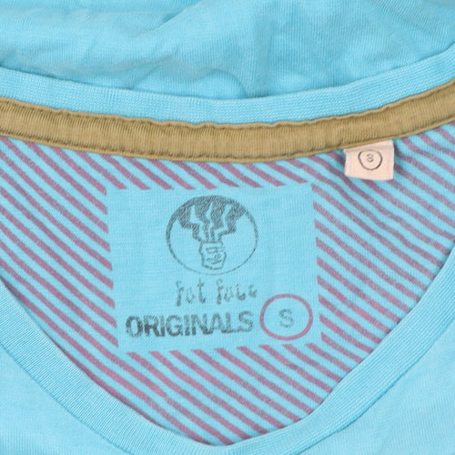 Fat Face Women’s Blue Cotton Short Sleeve Crew Neck T-Shirt Size S