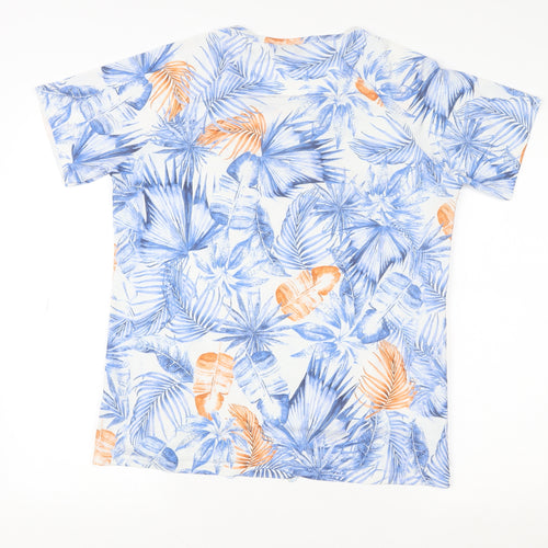 Mudflower Women's Multicoloured Tropical Short Sleeve T-Shirt S