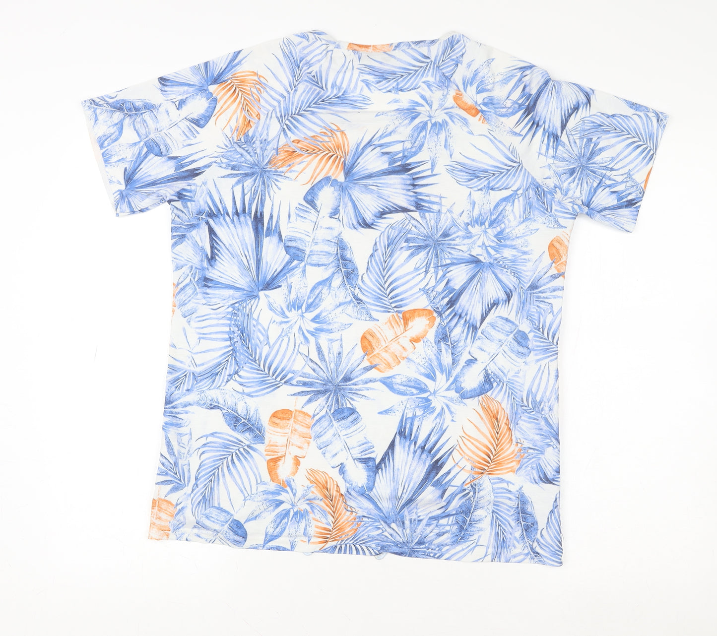 Mudflower Women's Multicoloured Tropical Short Sleeve T-Shirt S