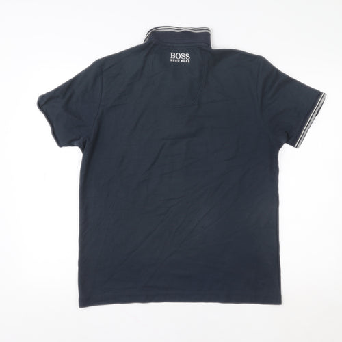 Hugo Boss Men's Blue Short Sleeve Polo Shirt M Moisture Manager