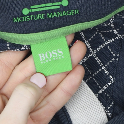 Hugo Boss Men's Blue Short Sleeve Polo Shirt M Moisture Manager