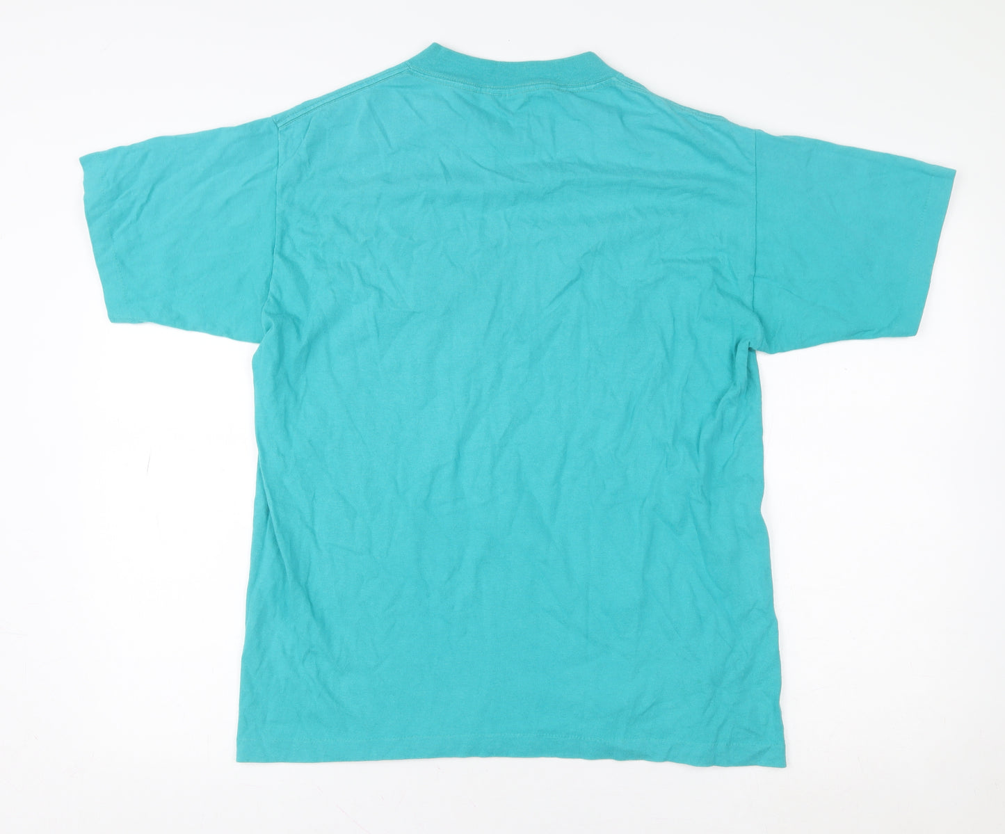 Vintage Tee Jays Women's Blue Cheers Boston 90s Cotton T-Shirt L