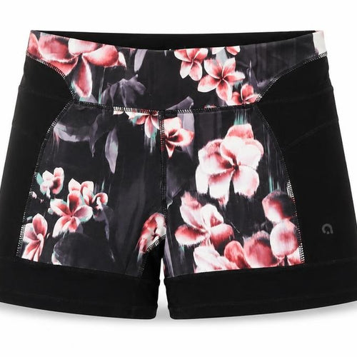Hyba Women's Black Floral Athletic Skort M Quick Dry Stretch