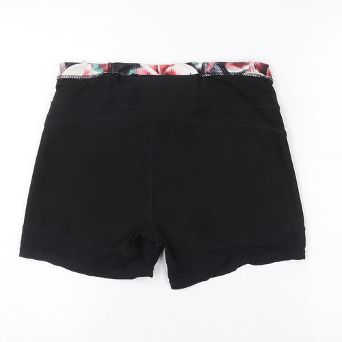 Hyba Women's Black Floral Athletic Skort M Quick Dry Stretch