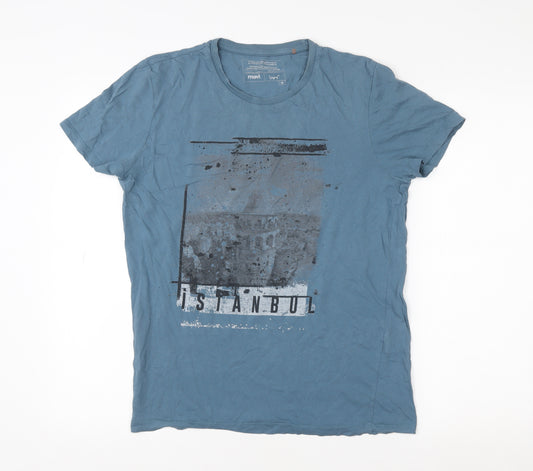 Mavi Men’s Blue Istanbul Graphic T-Shirt Size M