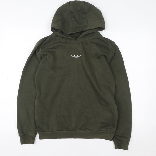 McKenzie Boys Khaki Pullover Hoodie 13-15 Years Cotton Blend Sportswear