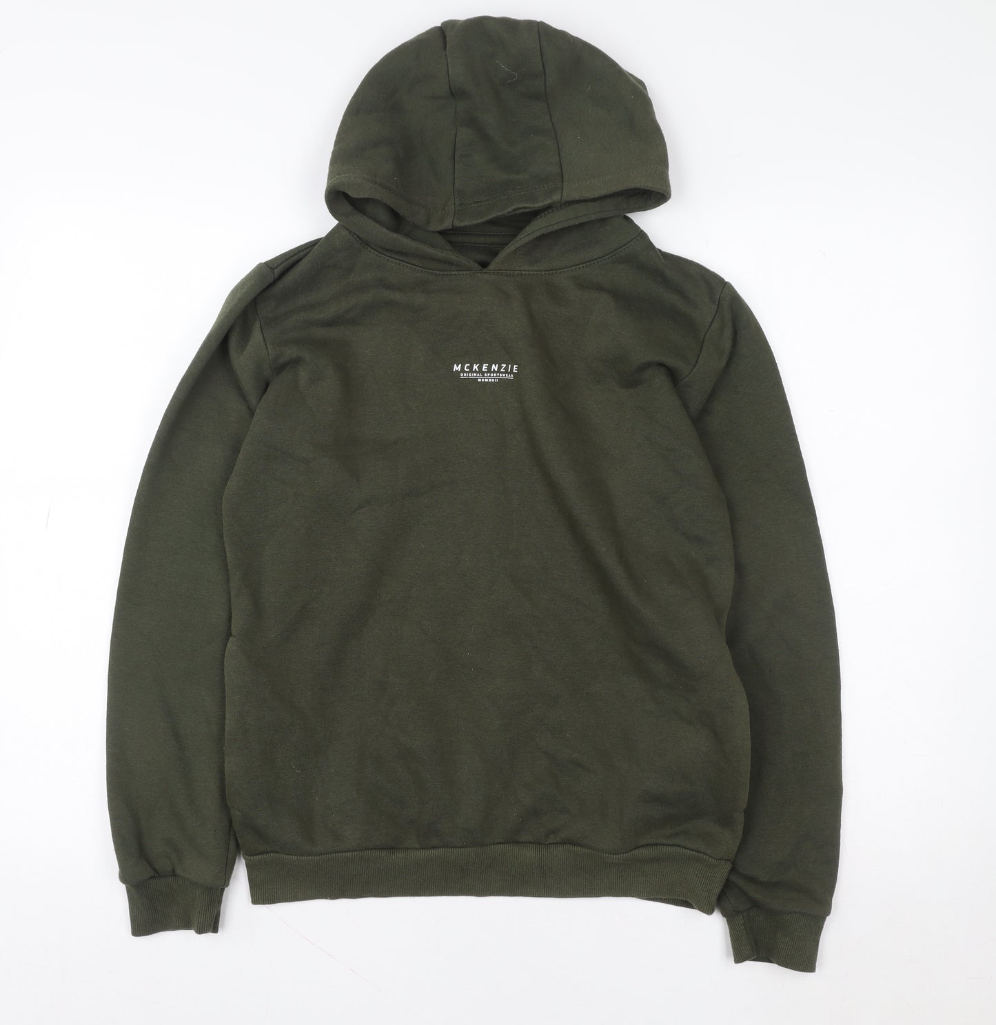 McKenzie Boys Khaki Pullover Hoodie 13-15 Years Cotton Blend Sportswear