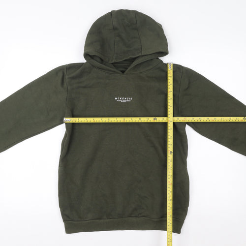 McKenzie Boys Khaki Pullover Hoodie 13-15 Years Cotton Blend Sportswear