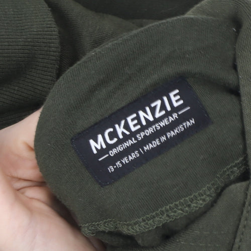 McKenzie Boys Khaki Pullover Hoodie 13-15 Years Cotton Blend Sportswear