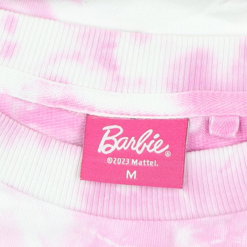 Next Barbie Women Pink Tie Dye Crew Neck Pullover Sweatshirt M