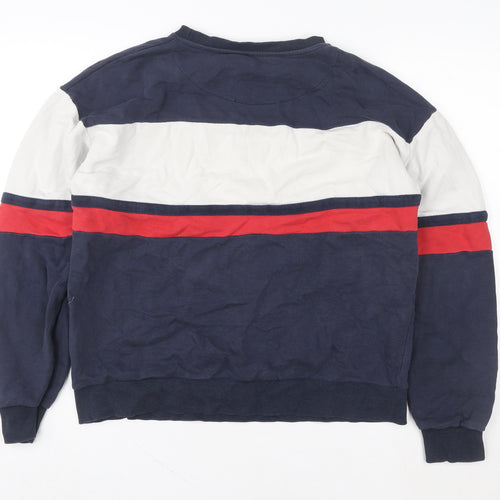 Urban Outfitters Men's Blue Striped Pullover Sweatshirt Size S