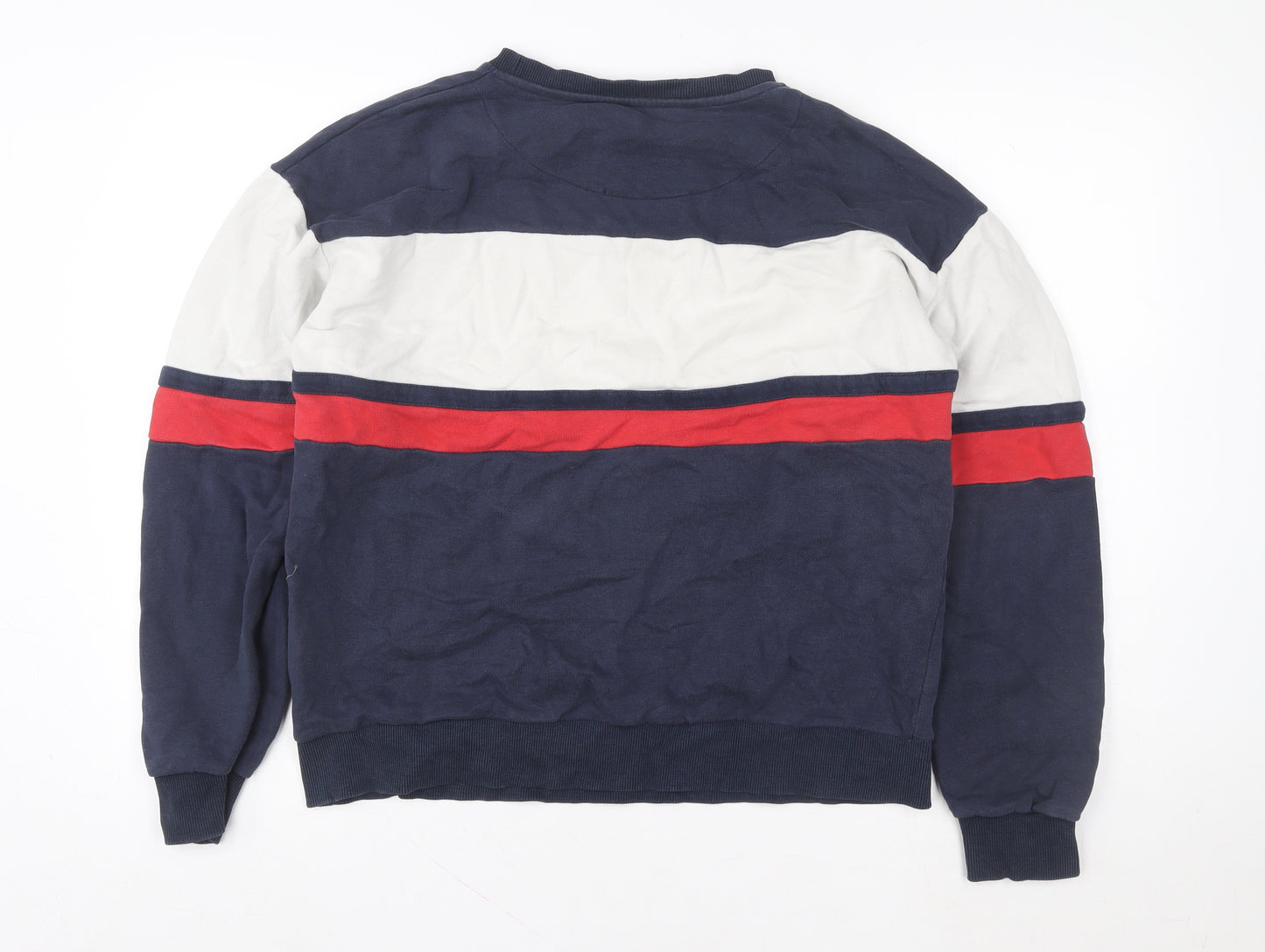 Urban Outfitters Men's Blue Striped Pullover Sweatshirt Size S