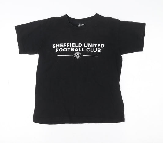 Sheffield United Boys Black Short Sleeve T-Shirt 9-11 Years Official Merchandise
